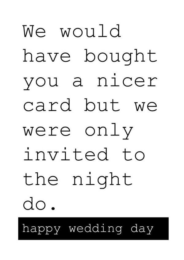Night do only - wedding guest - Wedding celebration card created by neeneenoo