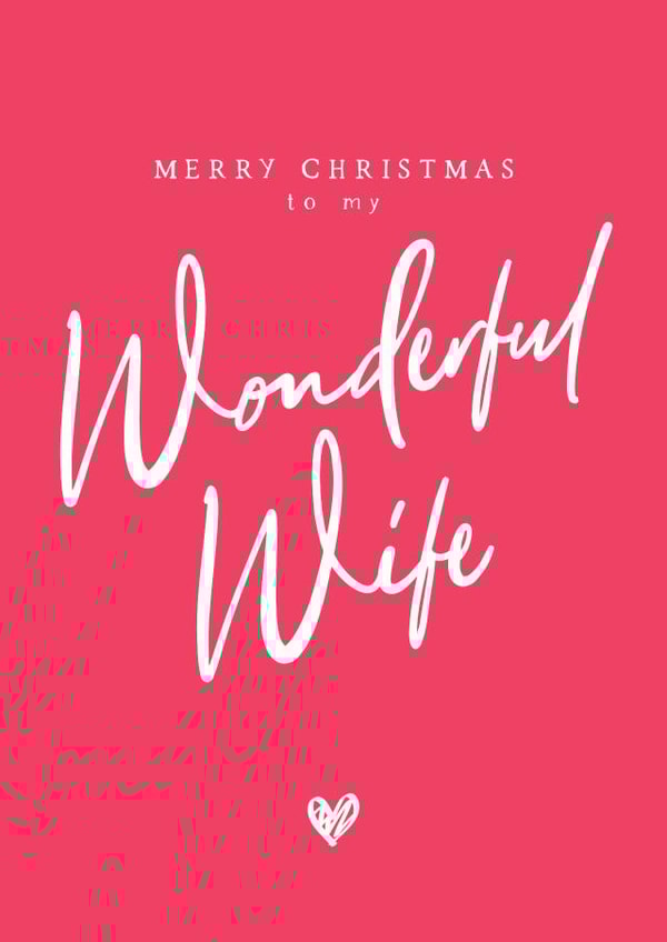 Merry Christmas to my Wonderful Wife created by Seabird Studio