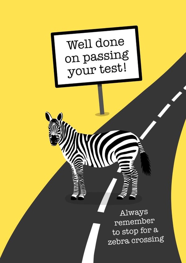 Zebra Crossing Driving Test Card created by Sassy Sarah