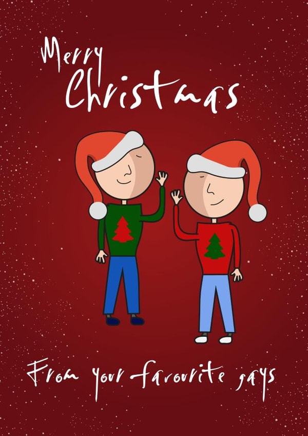 Christmas Card from the gays created by Rosewood Design