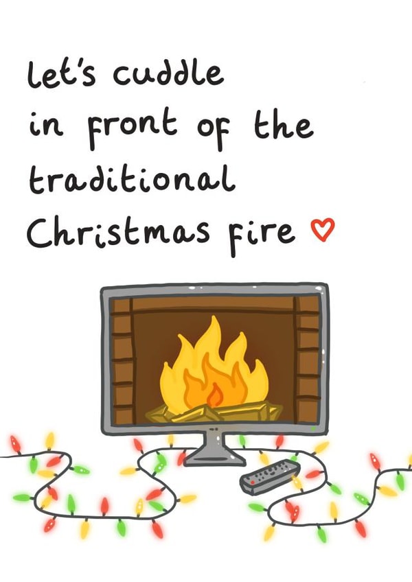 TV Fire Christmas Card created by Alice Illu