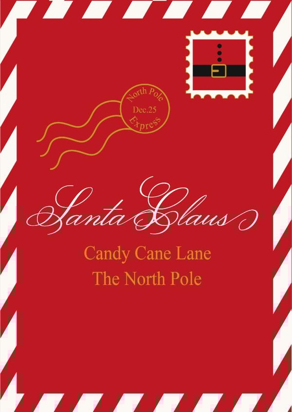 Christmas card to Santa created by Anna Wardle