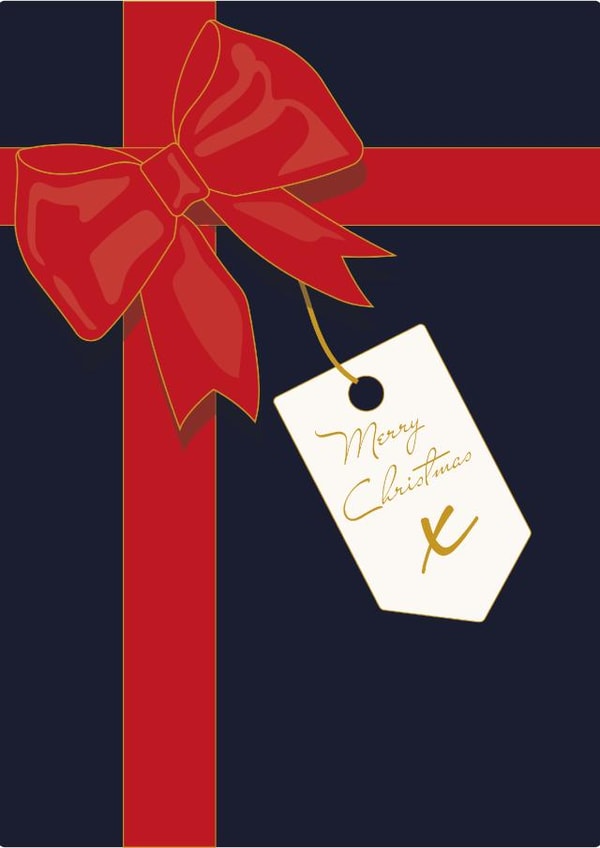 Merry Christmas present with bow created by Anna Wardle