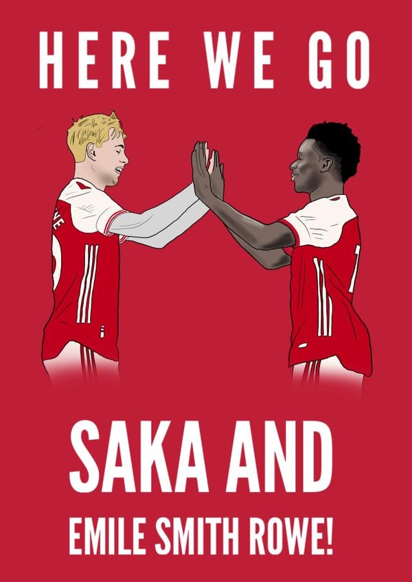 Saka and Emile Smith Rowe Card created by Elgo Designs