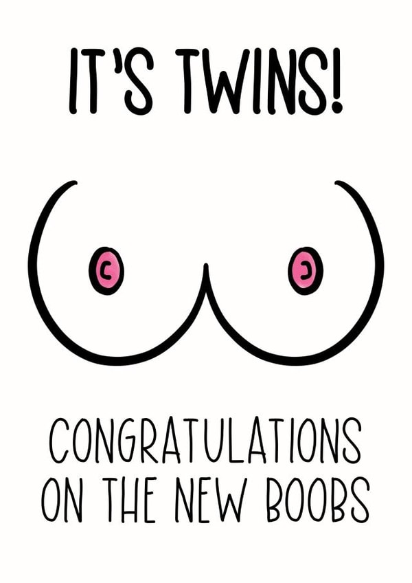 It’s twins! New Boobs card created by Silky Rose Design