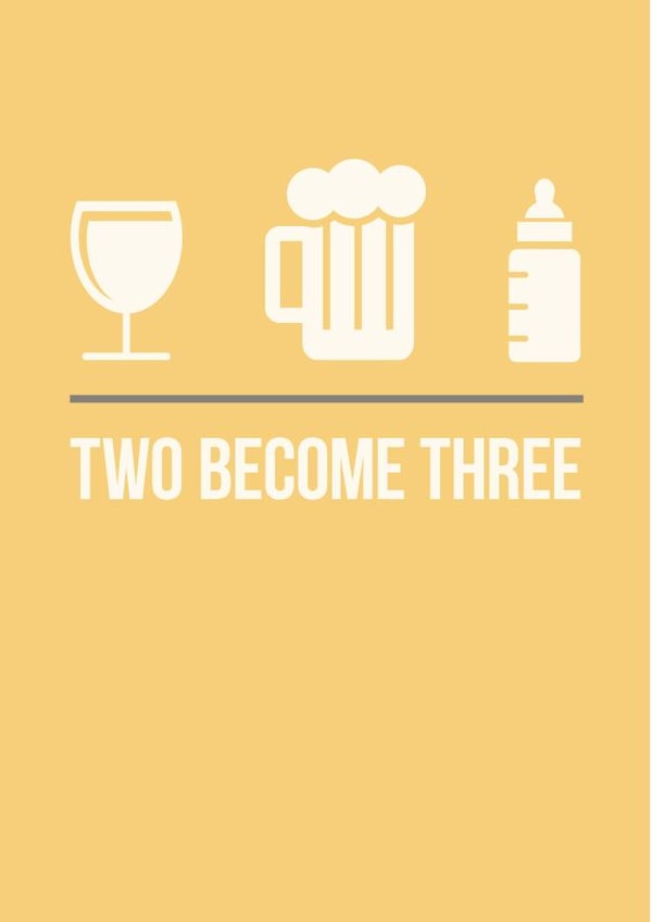 Two Become Three New Baby Card created by Poppy Lane