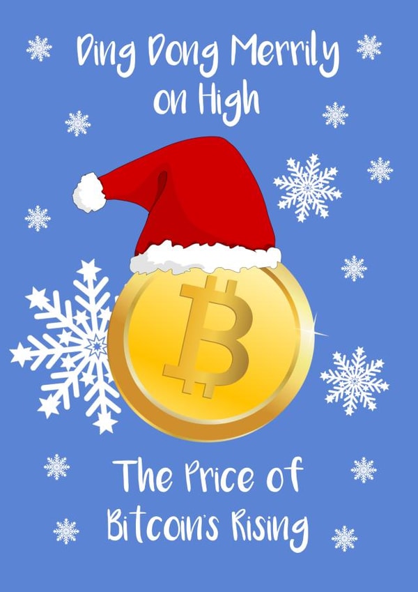 Ding Dong Merrily on High, Bitcoin Christmas Card created by Mr. Incardible