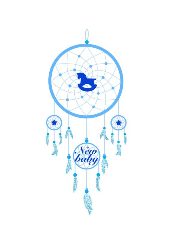 New baby dreamcatcher card 1001 created by Monzino Creations