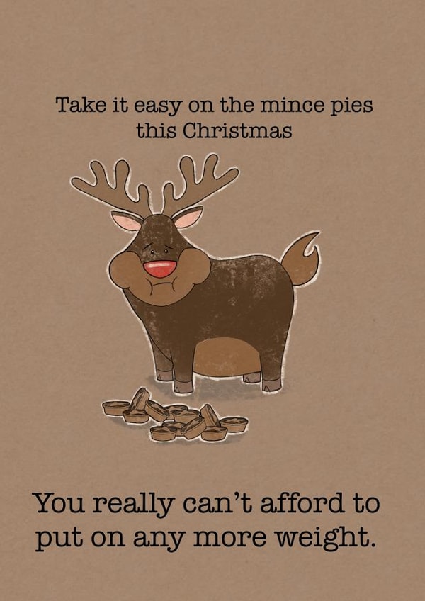 Overweight Reindeer created by Olive & Keith Cards