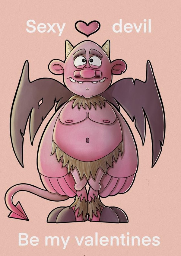 Sexy devil created by Olive & Keith Cards