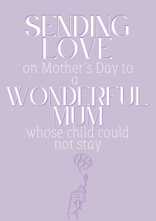 Mother’s Day Loss Card  1001 created by Esther the Sketcher