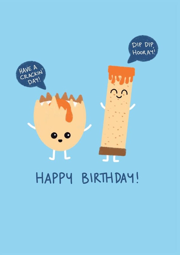 Egg and Soldiers Birthday Card created by Georgia Millac