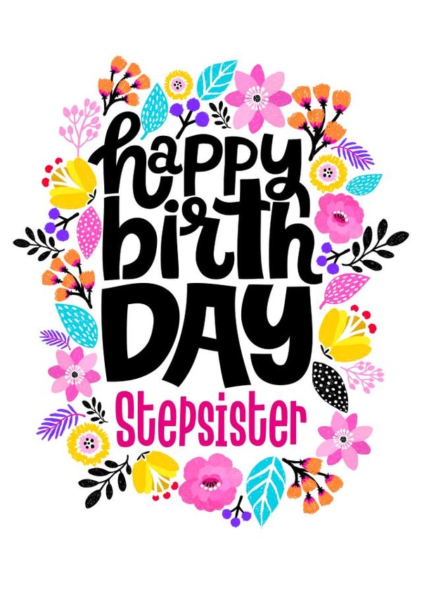 Happy Birthday Stepsister  created by Geordies Love Gin