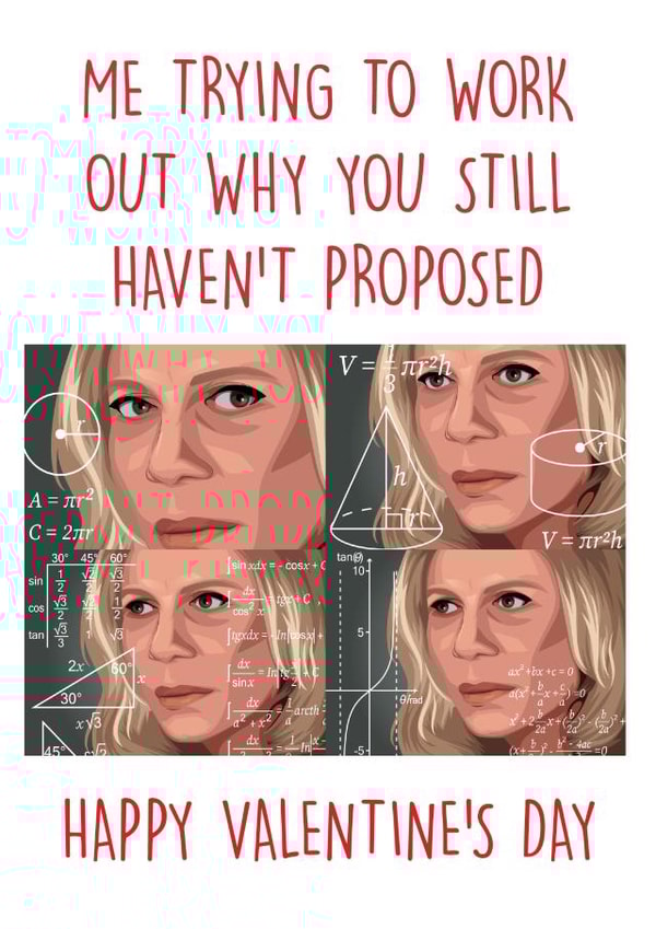 Math Lady Meme Valentine's Card created by Pack a Punch Designs