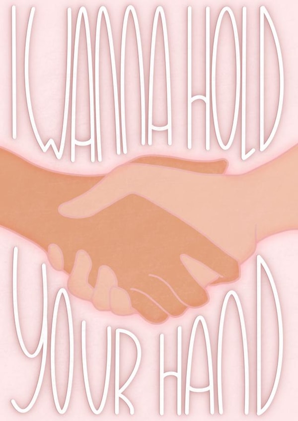 I Wanna Hold Your Hand Card  created by Esther the Sketcher