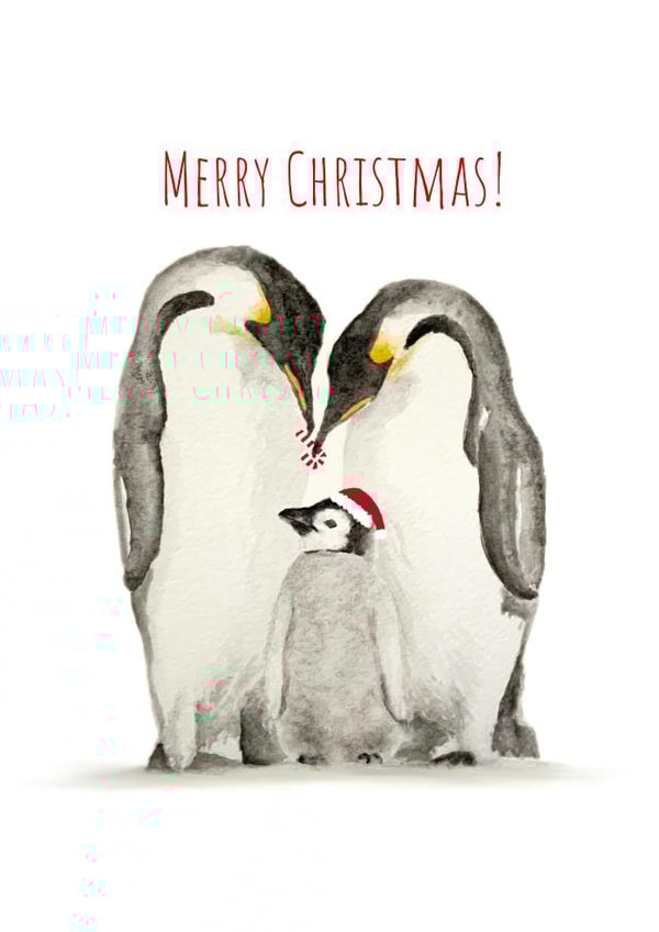 Penguin First Christmas created by Francesca Emily Art
