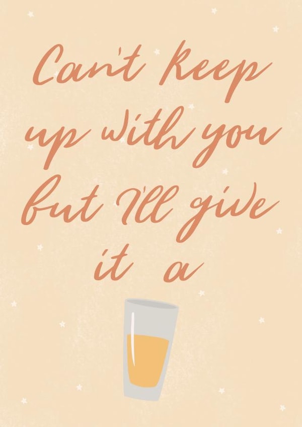 Drinking shots with friend funny card created by Baltic Ink