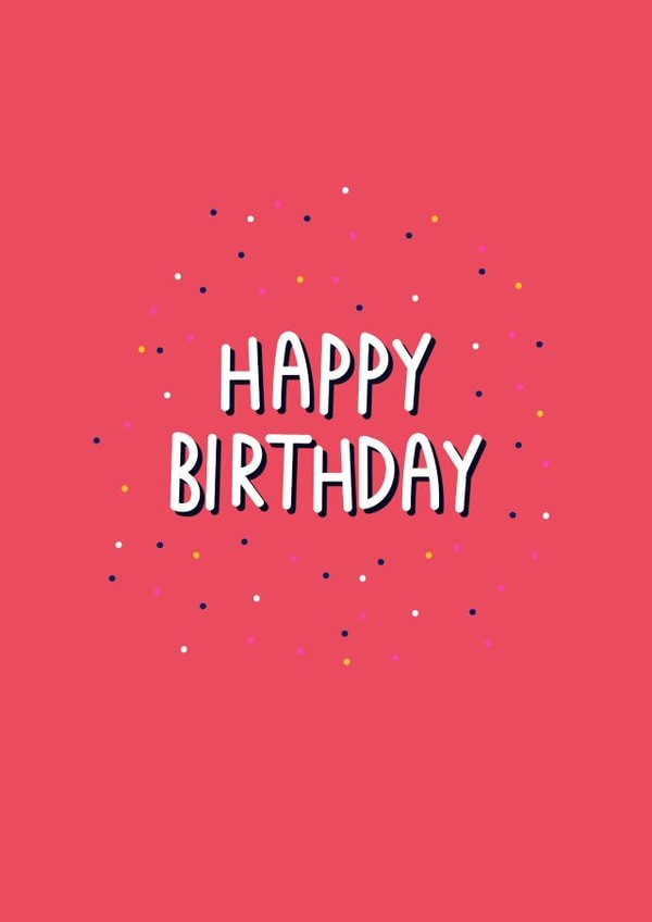 HAPPY BIRTHDAY SPRINKLE CONFETTI CARD created by HAPPY