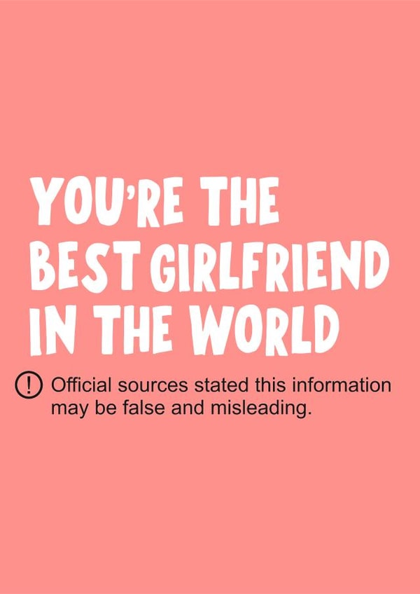 You're the best girlfriend in the world created by Banter King