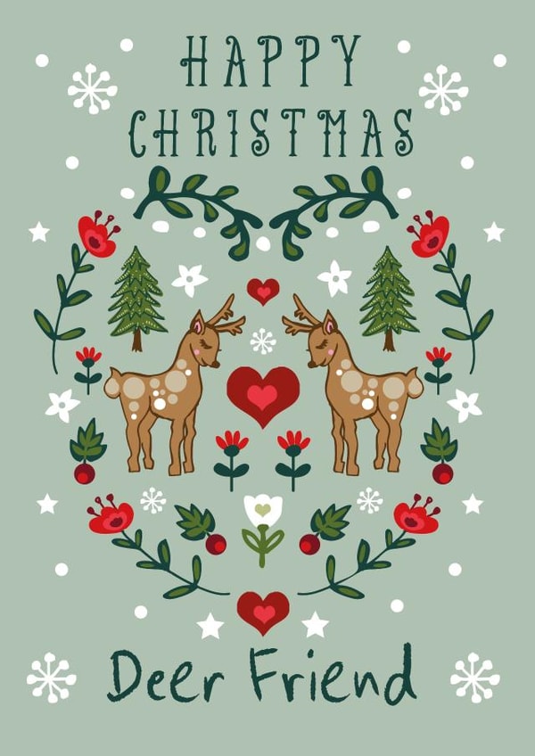 Happy Christmas Deer Friend created by Angie Spurgeon
