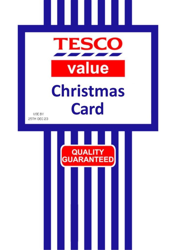 Tesco Value Christmas Card created by Pottsy Prints