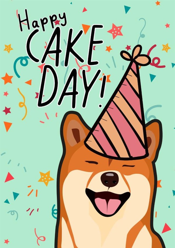 Shiba Inu Birthday card created by Rosewood Design