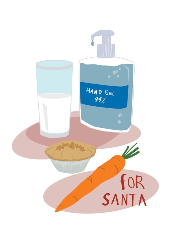 Waiting for Santa Christmas card. created by Mena B