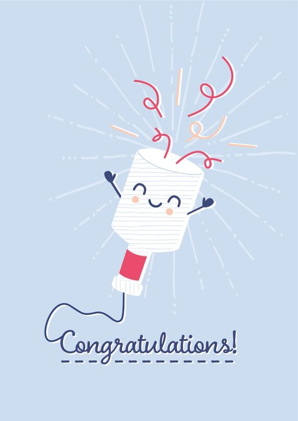 Cute Party Popper Congratulations Card created by Small Dots