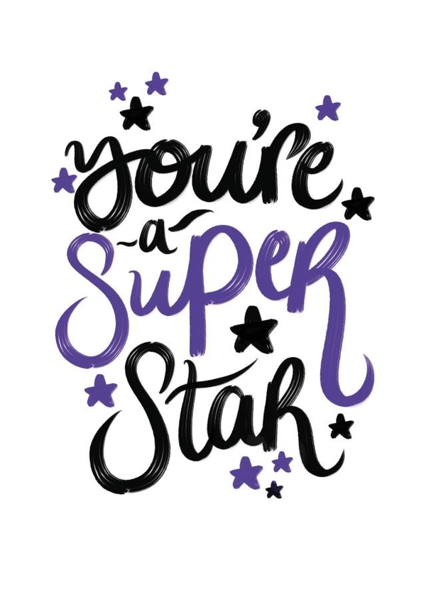 You're a Super Star Affirmation card created by intruekirstyle