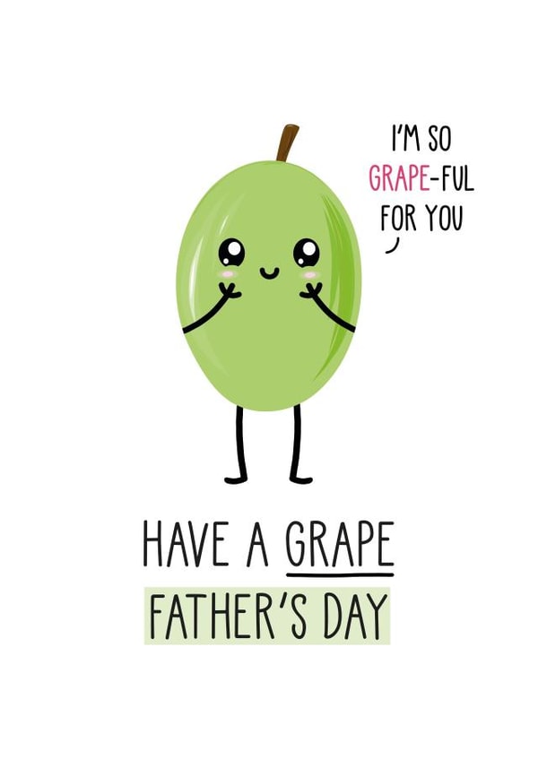 Funny Father's Day Card, Grape Day created by Just Joy Designs