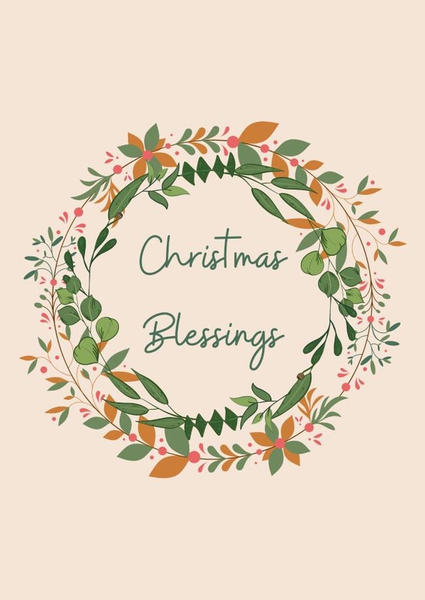 Christmas Blessings Advent Wreath created by The Copper Fruit