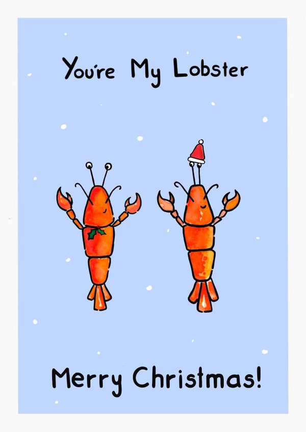 You're My Lobster Merry Christmas Card created by Meg Lillicrap Studio
