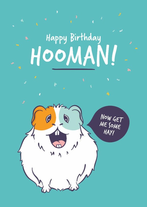 Funny Guinea Pig Birthday Card created by Goofy Guineas