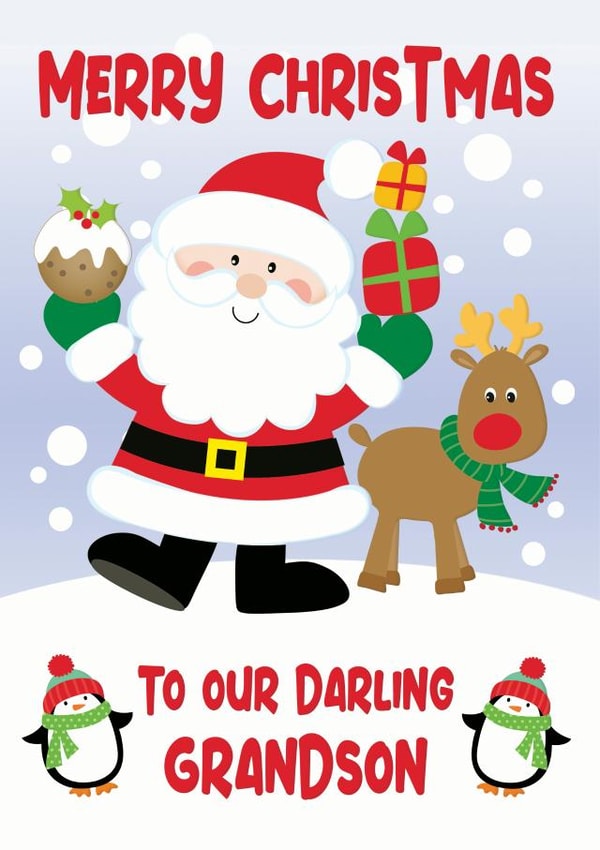 Merry Christmas to our darling Grandson Christmas Card created by Krimbles