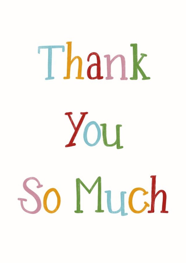 Thank you card Thank You So Much created by Silky Rose Design