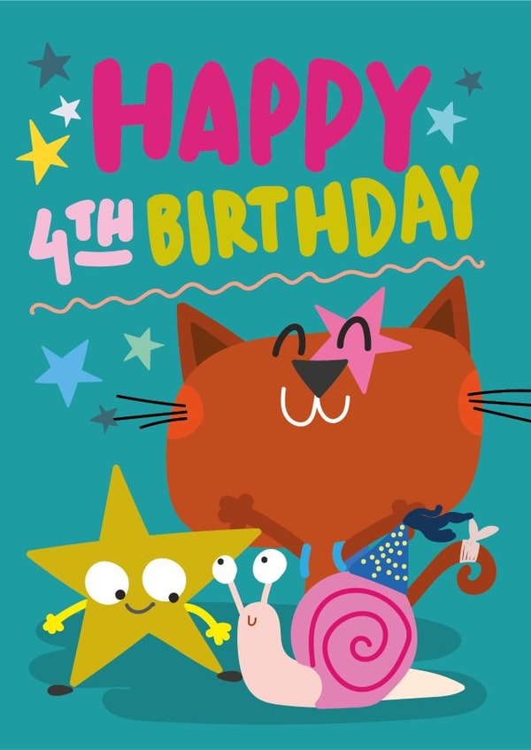 Happy 4th Birthday created by Banjo Robinson