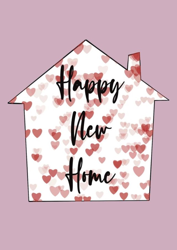 Cute New Home Card - House Of Hearts - Happy New Home created by BMCeeDesigns