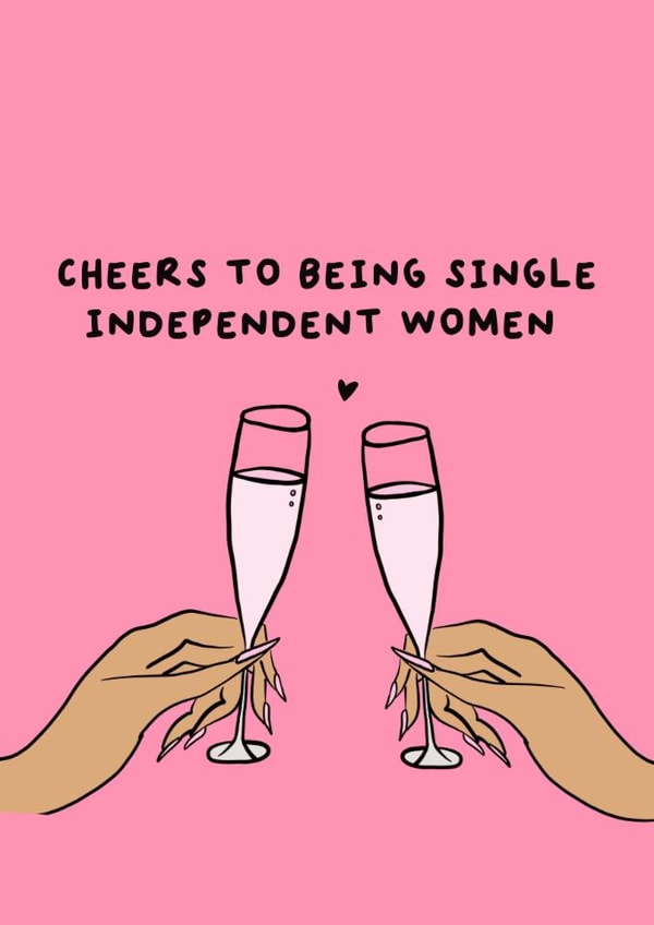 Single independent women created by Molly Cards UK
