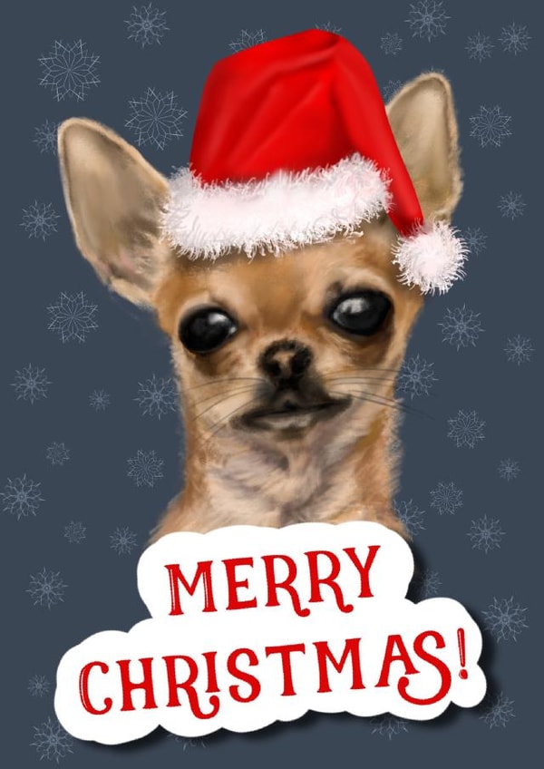 Chihuahua Merry Christmas created by JuliaUKdigital