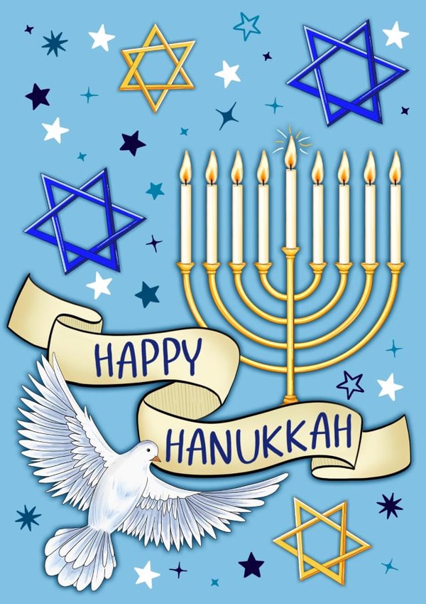 Happy Hannukah Card 1000 created by Amy Florence Design