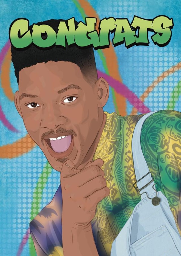 Fresh Prince Congratulations ‘Congrats’ Celebration Card created by ttrappartt