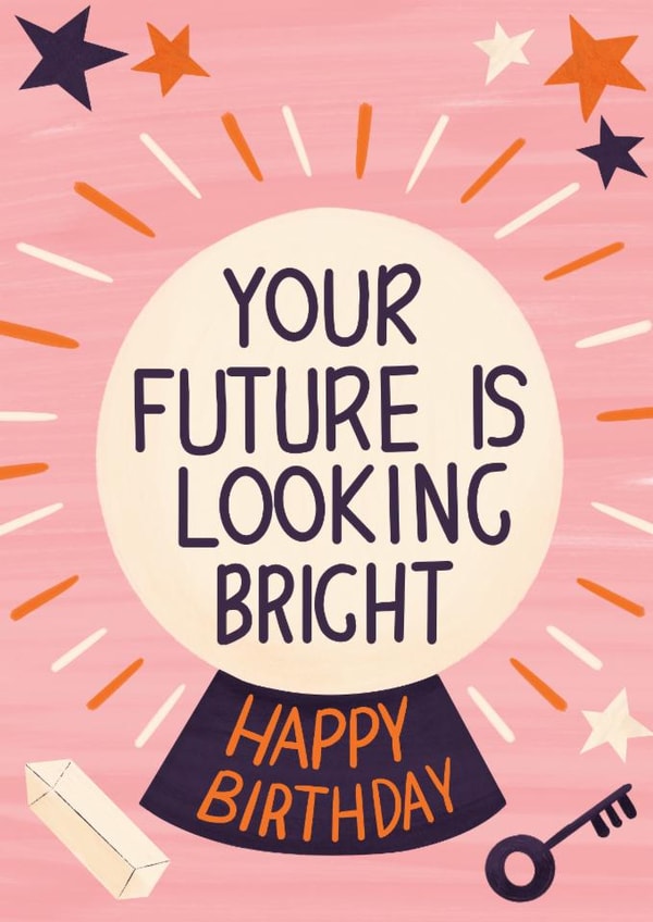 Happy Birthday Fortune Teller Crystal Ball Card created by @SarahPriceDesigns