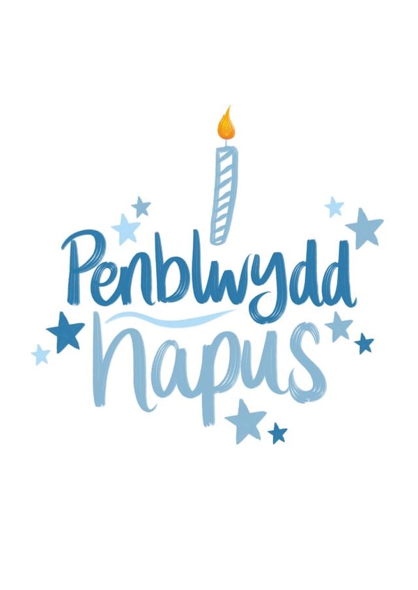 Penblywdd Hapus Welsh Birthday Card created by intruekirstyle
