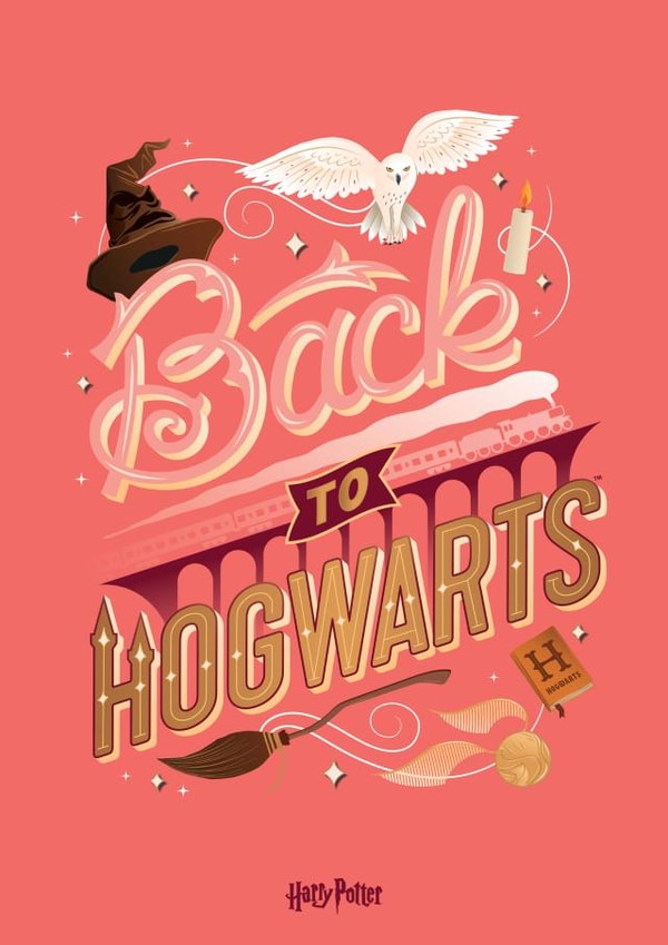 Harry Potter Anime Back to School Birthday Card created by Cardology