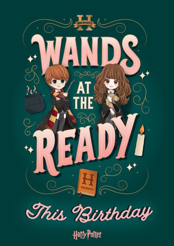 Ron Weasley and Hermione Granger Birthday Card created by Cardology