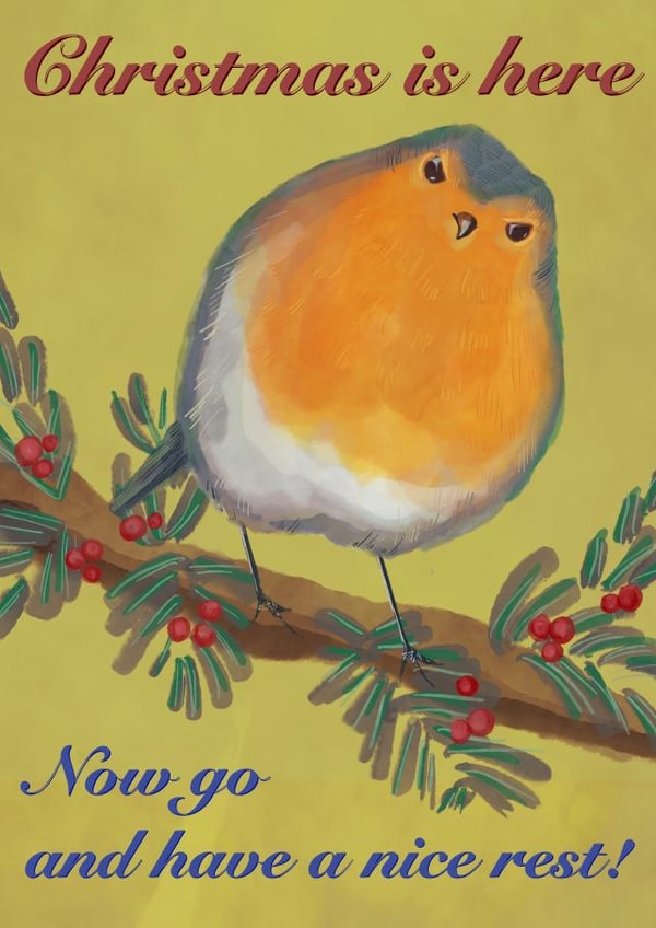 Christmas Card With a Robin Bird created by Anna Stanczyszyn