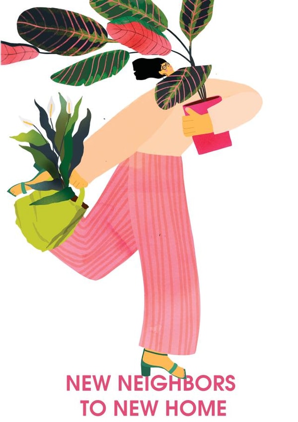 New home plants card created by Holaholga (Olga Aleksandrova)