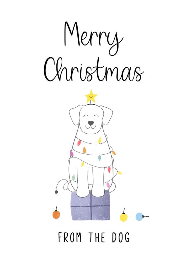 Merry Christmas From The Dog Card created by Kalm Lettering