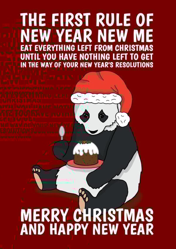 New Year New Me Funny Panda created by @Cupsie's Creations