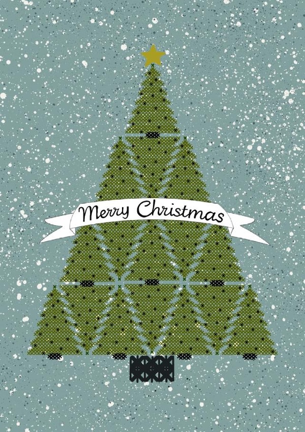 Christmas tree filled with small Christmas trees created by VerUnique Designs